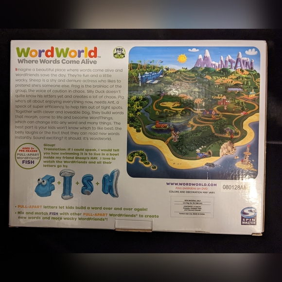 NIB -PBS Kids Word World Pull-Apart WordFriend Magnetic FISH + DVD BRAND NEW! - Picture 3 of 7